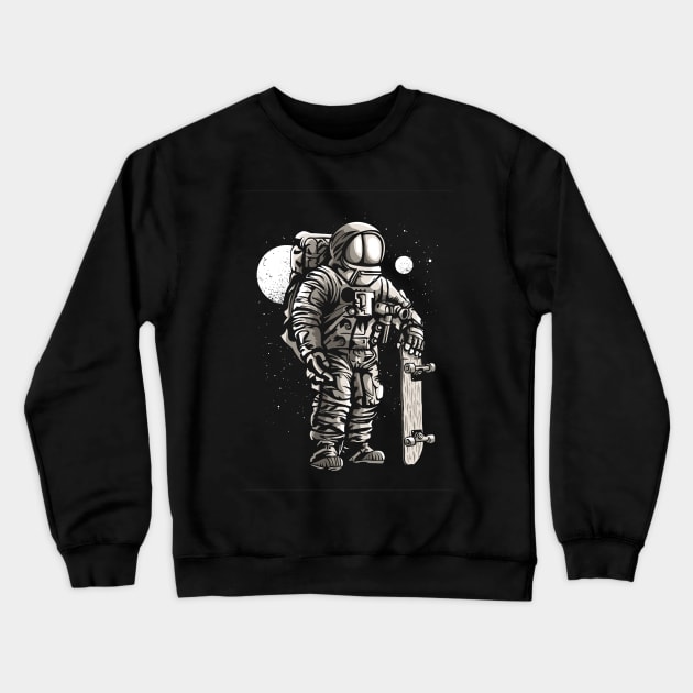 SPACE SKATER by WOOF SHIRT Crewneck Sweatshirt by WOOFSHIRT
